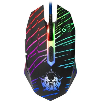 Мышь Defender Dark Agent GM-590L (52590), проводная, 12800 dpi, USB