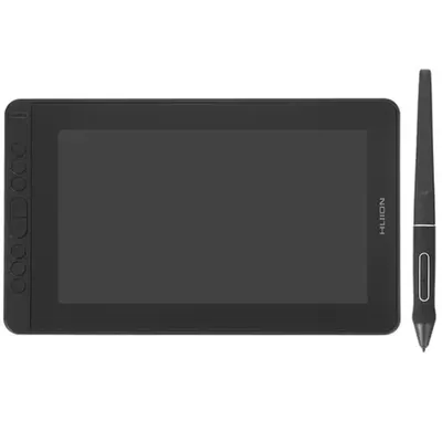 Kamvas 12 - Графический планшет/монитор, Huion, Kamvas 12 GS116, 11.6", Разрешение 1920х1080, Яркость 200cd/m2, Матрица IPS, 5080 lpi, Чувствительность к нажатию 8192, Интерфейс USB-C, Рабочая область 256,32*144,18 мм., Чёрный