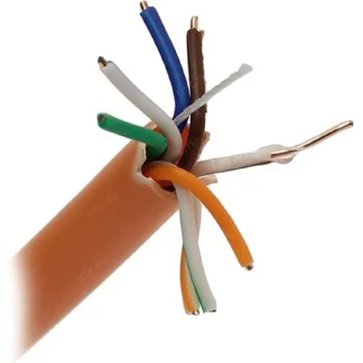 Кабель ExeGate Special UTP4-C5e-CU-S24-IN-LSZH-OR-305-FLUKE UTP 4 пары кат.5e медь, 0.5мм (24AWG), FLUKE® test pass, LSZH, 305м, оранжевый <EX281820RUS>