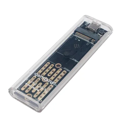 Внешний корпус для SSD Gembird EEM2-NVME-2 M.2 2280 NVMe, USB 3.0, пластик, прозрачный, EEM2-NVME-2