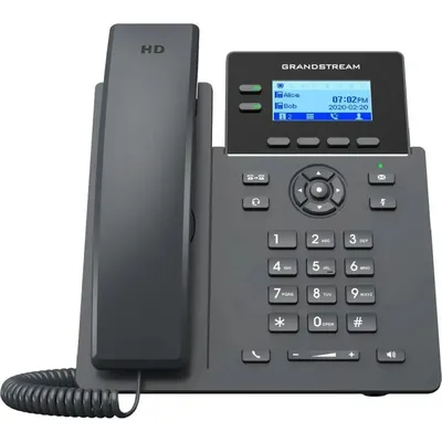 SIP-телефон Grandstream GRP2602, с БП, черно-белый LCD, 2×Fast Ethernet