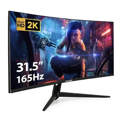 Монитор ExeGate 31.5" Combat EC3200TA {VA Curved 2560x1440 165Hz 1ms 16:9 300cd 3500:1 178/178 HDMI2.0 2xDisplayPort Speakers RGB-подсветка} [EX299470RUS]