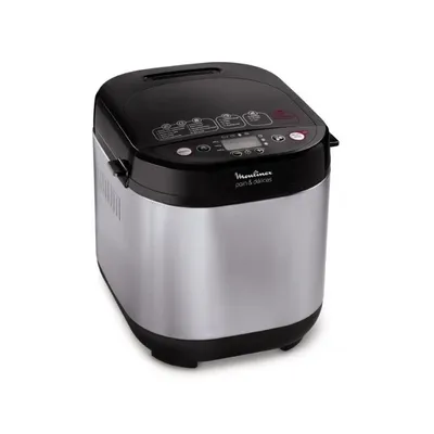 Хлебопечка Moulinex OW240E30 серебристый/черный, 650 Вт, 1.0 кг, 20 программ