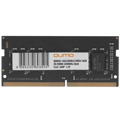 QUMO <QUM4S-16G3200N22> DDR4 SODIMM 16Gb <PC4-25600>  CL22 (for NoteBook)