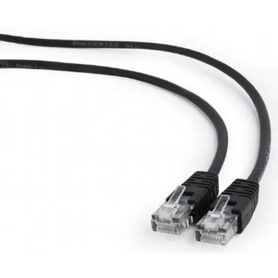 <084475> Кабель патч-корд .Patch cord кат.5e 3.0м, Cablexpert, многожильный, черный [PP12-3M/BK]