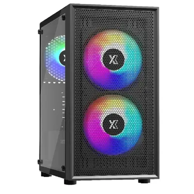 Корпус mATX XASTRA A305M 3FRGB Black mATX/Mesh/ tempered glass / 2x140mm + 1x120mm FRGB fans/ A305M-2FC14F-1FC12F