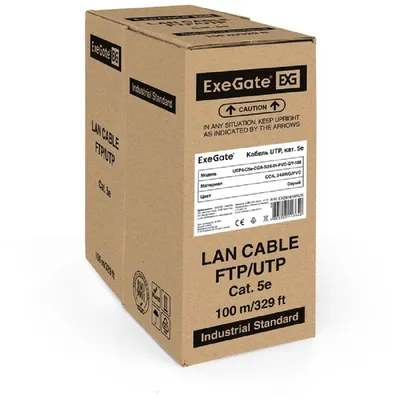 Кабель ExeGate EX281816RUS, UTP Cat.5e, 4 пары, бухта 100м
