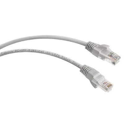 Патч-корд U/UTP, категория 6а (10G), серый, LSZH, 1.5м Cabeus PC-UTP-RJ45-Cat.6a-1.5m-LSZH Патч-корд U/UTP, категория 6а (10G), 2xRJ45/8p8c, неэкранированный, серый, LSZH, 1.5м