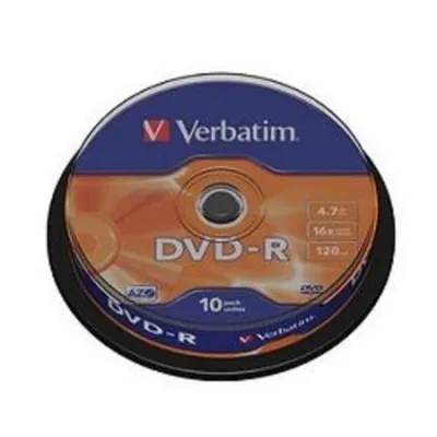 43523 - Диск DVD-R, Verbatim, (43523) 4.7GB, 16х, 10шт в упаковке, Незаписанный