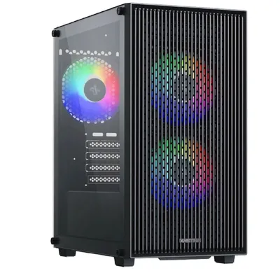 Компьютерный корпус XASTRA A307M 3FRGB Black mATX/Mesh/ tempered glass / 3x 120мм FC120 FRGB fans/ A307M-3FC12BK