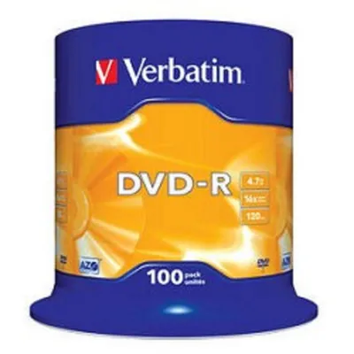 DVD-R Disc Verbatim   4.7Gb  16x  (уп. 100  шт)  на шпинделе  (43549)