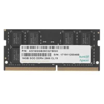 Модуль памяти Apacer AS16GGB26CQYBGH ES.16G2V.GNH 16GB DDR4 2666 SO DIMM  Non-ECC, CL19, 1.2V, 2R, 1024x8, RTL (904317)
