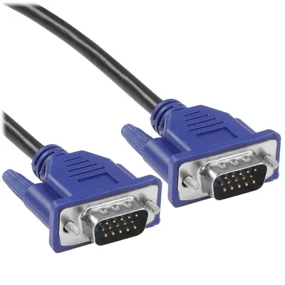 Кабель VGA Pro CABLEXPERT CC-PVGA-1.8M черный (1.8м, 15M/15M, экран, феррит.кольца, пакет) (CC-PVGA-1.8M)