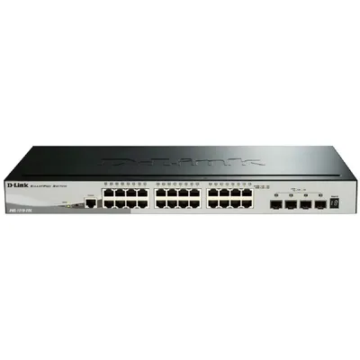 Коммутатор D-Link SMB DGS-1510-28X/A1A, L2+, 24×1GbE + 4×10GbE SFP+