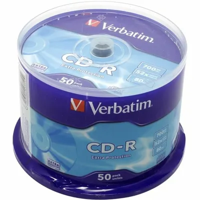 CD-R Verbatim 43351, 700 МБ, 52x, 50 шт