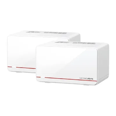 Система Mesh Mercusys Halo H37BE(2-pack), BE6500 Wi-Fi 7 2.4/5ГГц, 3 WAN/LAN, белый, 2 шт. в комплекте