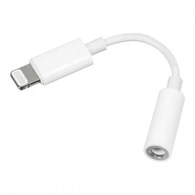 Адаптер Perfeo A7027 Lightning — Jack 3.5 мм белый Lightning to Jack 3.5 mm White