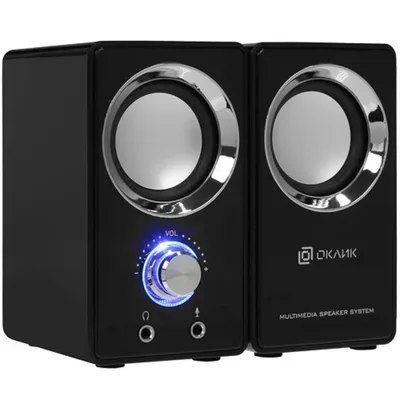 <041559> Акустическая система OKLICK OK-116 (2x3W, питание от USB) черный [315691]