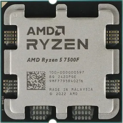 Центральный Процессор AMD RYZEN 5 7500F OEM (Raphael, 5nm, C6/T12, Base 3,70GHz, Turbo 5,00GHz, without graphics, L3 32Mb, TDP 65W, SAM5)