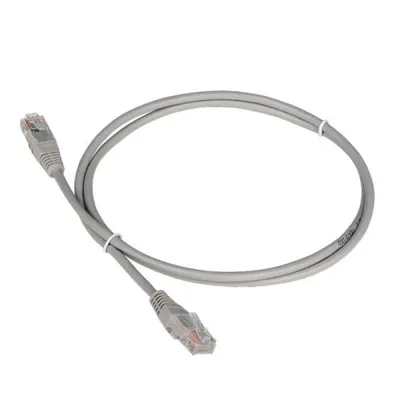 Патч-корд LANMASTER - TWT, UTP, кат. 5e, 2 x RJ-45, RJ-45 - RJ-45, ПВХ, серый, 0.15 м, с заливными колпачками, TWT-45-45-0.15-GY