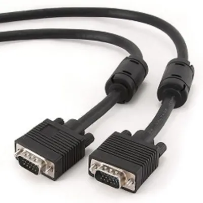 Gembird Gembird/Cablexpert CC-PPVGA-5M-B, Кабель VGA Premium , 15M/15M, 5.0м,черный,тройной экран, феррит.кольца