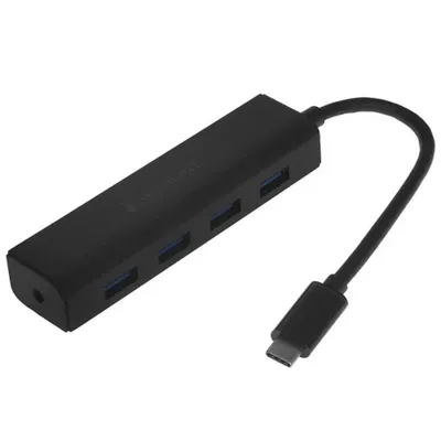 USB-концентратор Gembird UHB-C364, USB 3.0, USB 4 порта, USB Type-C / с доп питанием