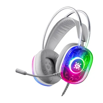 Гарнитура игровая Defender 64575, USB, RGB, белый