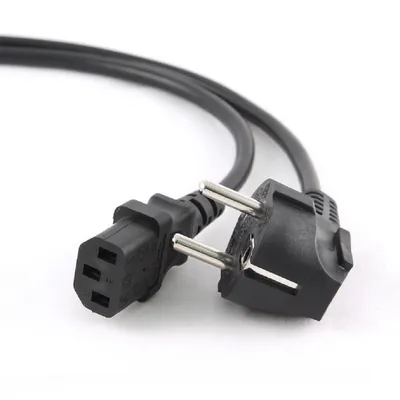 Кабель питания Cablexpert Schuko- C13, VDE, 3х0.75мм2, 10А, с заземлением, 3м, черный, пакет [PC-186-VDE-3M]