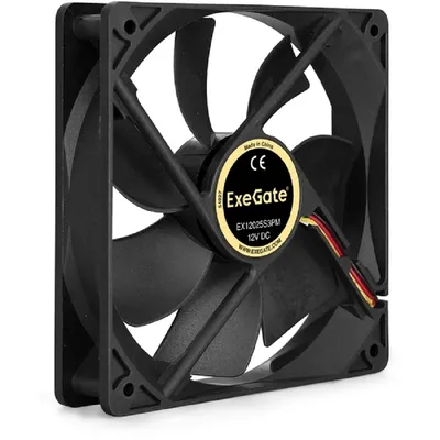 Вентилятор 12В DC ExeGate EX12025S3PM (120x120x25 мм, Sleeve bearing (подшипник скольжения), 3pin+Molex, 1500RPM, 24dBA) <EX283389RUS>