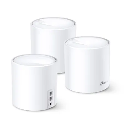 Беспроводной маршрутизатор TP-Link - Deco X60, 2.4/5 ГГц, 2402Мб/с, IEEE 802.11 a/b/g/n/ac/ax, 2x RJ-45, 1 Гб/с, 4 antennas, Mesh (3-pack), белый, Deco X60(3-pack)