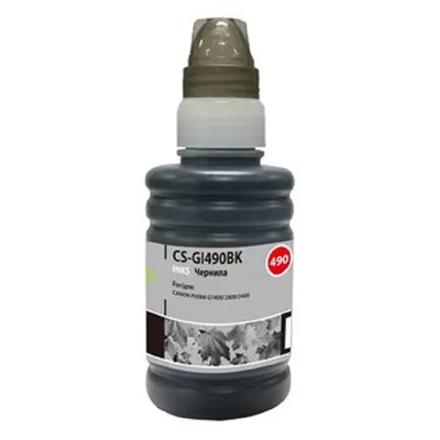 Чернила Cactus CS-GI-490BK, черный пигментный, 135мл, для Canon PIXMA