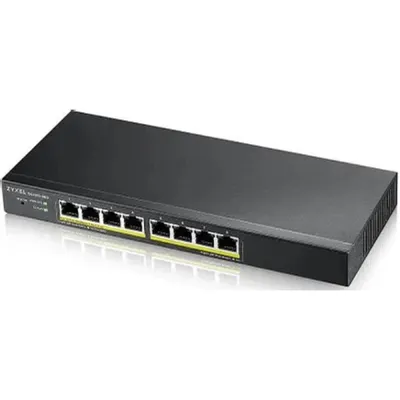Коммутатор Zyxel GS1915-8EP-EU0101F, Smart L2 PoE+, 8×GE PoE, бюджет 60 Вт