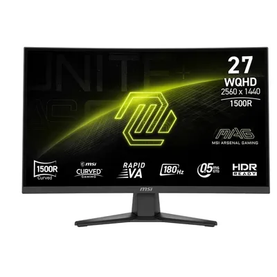 MICROSTAR MSI MAG 27" 275CQF E18 черный {VA Curved 2560x1440 180Hz 16:9 250cd 178/178 2xHDMI DisplayPort}
