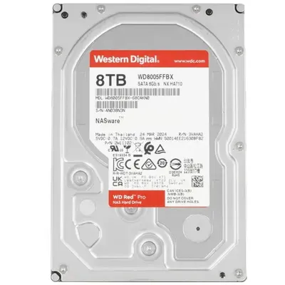 Жесткий диск Western Digital Red Pro NAS HDD 3.5" SATA 8Tb, 7200rpm, 256MB buffer, WD8005FFBX, 1 year