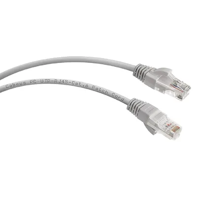 Cabeus PC-UTP-RJ45-Cat.6-5m Патч-корд U/UTP, категория 6, 2xRJ45/8p8c, неэкранированный, серый, PVC, 5м