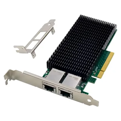 Сетевой адаптер PCIe Orient XWT-INT540L2PE8, PCIE ORIENT XWT-INT540L2PE8 PCI-Ex8 v2.1 2xRJ45 10Gbps Converged Server NIC, Intel X540 chipset, 10/1 Гбит/с, 2 планки крепления в комплекте 33299