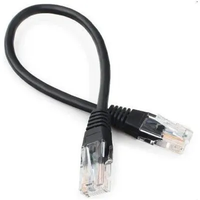 Патч-корд Bion [BPC-U5E101-0.5M-BK] U/UTP, Cat.5e, AWG 26 (7/0,16мм), CCA, многожильный, PVC, 0,5м, черный