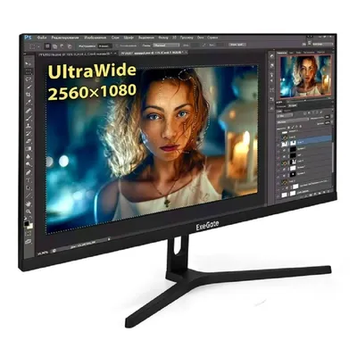 Монитор ExeGate EX297302RUS, 29" IPS, 2560×1080, 75Гц, 21:9