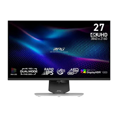 MICROSTAR MSI MAG 27" 274URDFW E16M белый {IPS Mini-LED 3840x2160/1920x1080 160Hz/320Hz 0.5ms 400cd 2xHDMI DisplayPort USB-C HAS Pivot  Extrenal Vesa}[9S6-3CF09H-030]