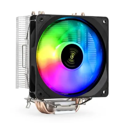 С витрины! Кулер ExeGate Wizard EXX400V2-PWM.FRGB (Al+Cu, 4 тепл.трубки, LGA775/1150/1151/1155/1156/1200/1700/1851/AM2/AM2+/AM3/AM3+/AM4/AM5/FM1/FM2/754/939/940, TDP 140W, Fan 120mm, PWM, 800-1800RPM, Hydro bearing, 4pin, 11-24db, 510г, FRGB подсветка, с термопастой, на защелках, RTL) <EX293655RUS>