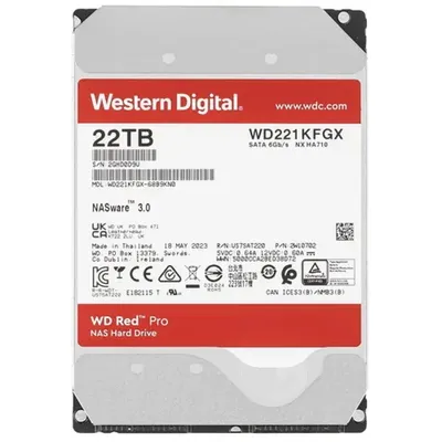 Жесткий диск Western Digital Red Pro WD221KFGX, 22ТБ, 7200rpm, SATA III