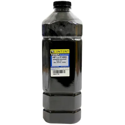 Тонер Content 4010715509291, универсальный для HP LJ P1005, 1 кг, канистра