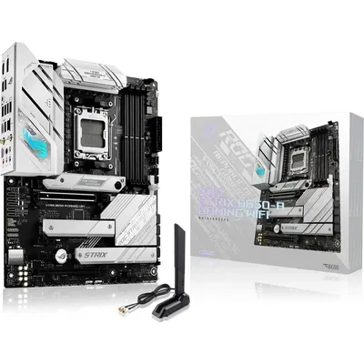 Материнская плата Asus - ROG STRIX B650-A GAMING WIFI, ATX, AMD B650, 1xAM5, 4xDDR5 до 128ГБ, 1x2.5GbE, audio, M.2, Wi-Fi, Bluetooth, HDMI, DP, 4xSATA, 4xUSB2.0, 3xUSB3.2, 2xUSB3.2 Type C, ROG STRIX B650-A GAMING WIFI
