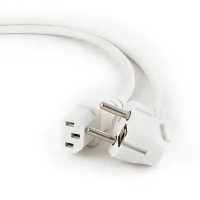 Кабель питания Gembird PC-186W-VDE, Schuko-C13, 1.8м, белый