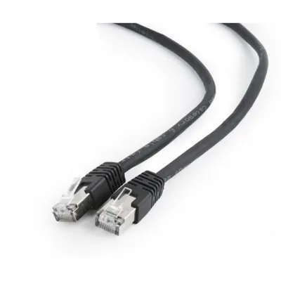 Патч-корд Cablexpert PP6-1M/BK, FTP Cat.6, 1м, литой, черный