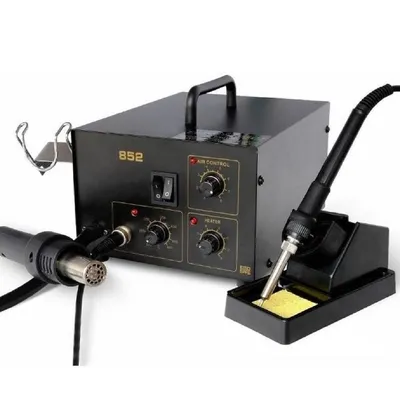 Паяльная станция (паяльник + фен), модель R852, компрессорная, 100-480°C REXANT