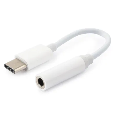 Кабель-переходник Cablexpert CCA-UC3.5F-01-W, Type-C/Jack 3.5(F), медь, Pro, 0.15 м, белый, блистер