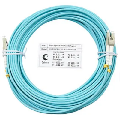 Оптический патч-корд Cabeus, многомодовый, LC/UPC - LC/UPC, LC(UPC) - LC(UPC), 50/125 мкм, LSZH, голубой, 25 м, FOP-50-LC-LC-25m