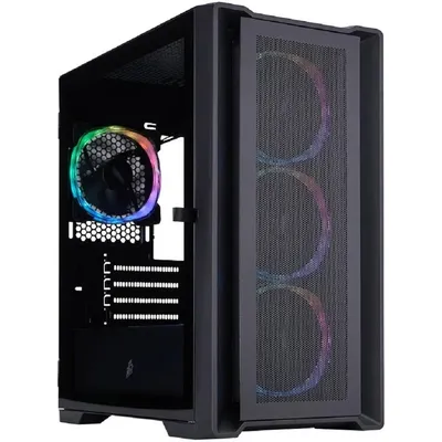 Компьютерный корпус 1STPLAYER TRILOBITE T4 MESH ARGB Black / mATX / 4x120mm ARGB fans / T4-BK-4FS7