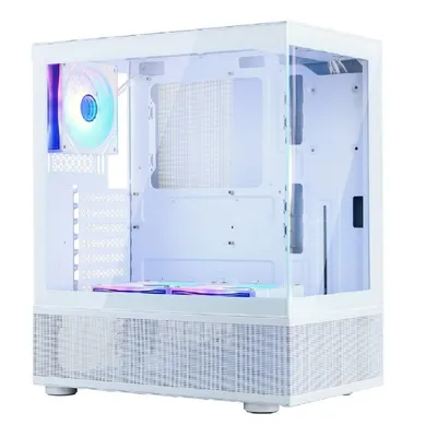 Корпус для ПК 1STPLAYER - MIKU Mi7-A ARGB, mITX, mATX, ATX, 2х2.5", 1х3.5", 1xUSB2.0, 1xUSB3.0, Midi Tower, без БП, цвет белый, Mi7-A-WH-2FC7R-W-1FC7-W